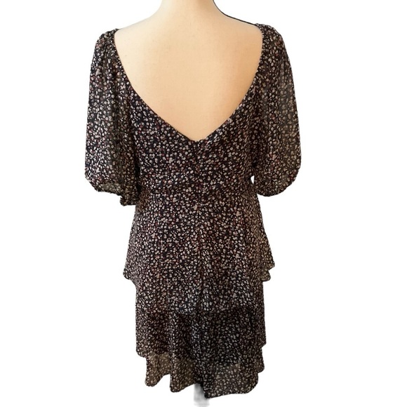 Sugarlips Sugar + Lips Dress Ashlee Floral Back Cut Out Mini Size L - Picture 6 of 15